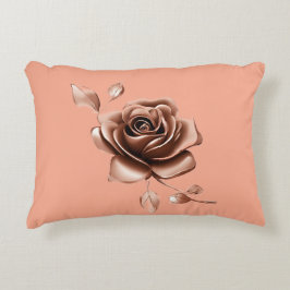 Sanded beige floral brown rose AI art  Dekokissen