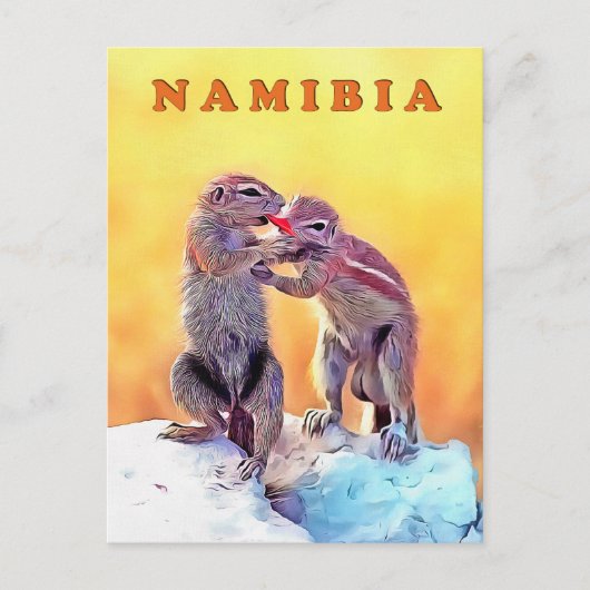 Sandeichhörnchen, Namibia Postkarte (Vorderseite)