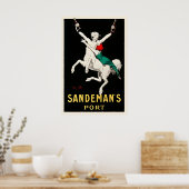 Sandeman's Port Food and Drink Vintage Poster (Küche)