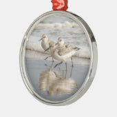 Sanderling Shorerunners Ornament Aus Metall (Links)