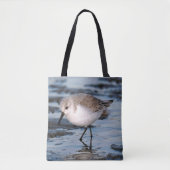 Sanderling Strollt a Winter Beach Tasche (Vorderseite)