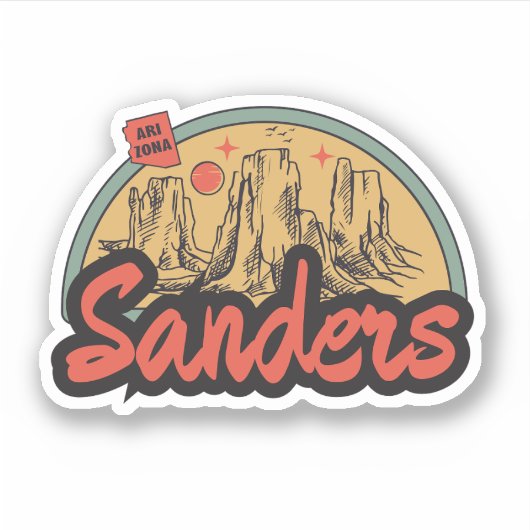 Sanders, Arizona-Sticker Aufkleber (Vorderseite)