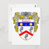 Sanders Coat of Arms (mantled) Postkarte (Vorne/Hinten)