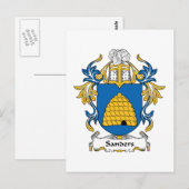 Sanders Familienwappen Postkarte (Vorne/Hinten)