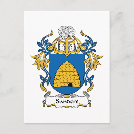 Sanders Familienwappen Postkarte (Vorderseite)