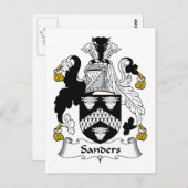 Sanders Familienwappen Postkarte (Vorne/Hinten)