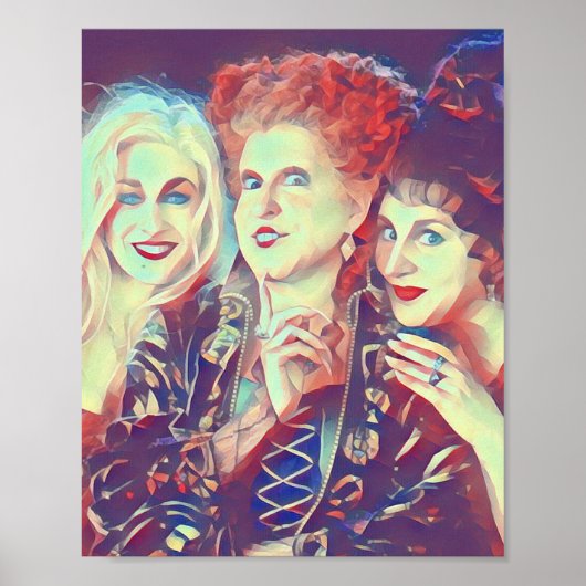 Sanderson Sisters Art Deco Print Poster (Vorne)