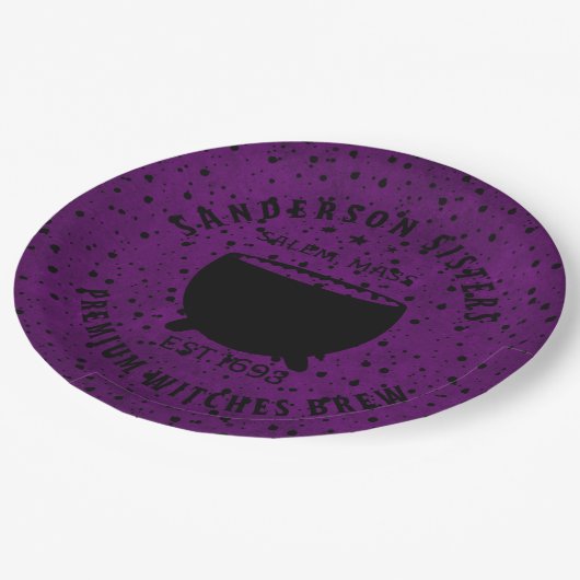 Sanderson Sisters Brewing Company Pappteller (Schrägansicht)