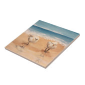 Sandfänger an der Keramik Sea Shore Tile Fliese (Seite)