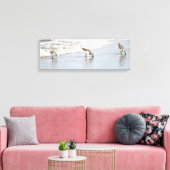 Sandfänger auf dem Beach Foto Stretched Leinwand (Insitu (Wohnzimmer))