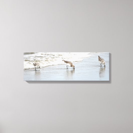 Sandfänger auf dem Beach Foto Stretched Leinwand (Vorderseite)