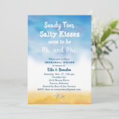 Sandfarbe Sandzehen Probe Abendessen Himmel und Sa Einladung (Stehend Vorderseite)