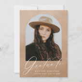 Sandfarben-Arch 7 FotoCollage Abschluss Ankündigung (Vorderseite)