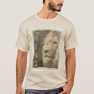 Sandfarben-Löwe Elegant Moderner Template-Trend T-Shirt
