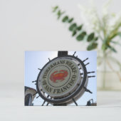 Sandfran-Zeichen Postkarte (Stehend Vorderseite)