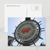 Sandfran-Zeichen Postkarte (Vorne/Hinten)