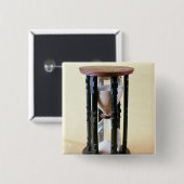 Sandglass, 17. Jahrhundert Button (Vorne & Hinten)