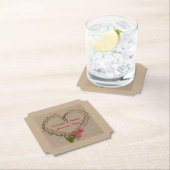 Sandherz und Rose Papier Untersetzer (Vor Ort)