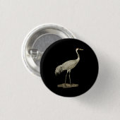 Sandhill Crane Antigone Canadensis Bird Nor Button (Vorne & Hinten)