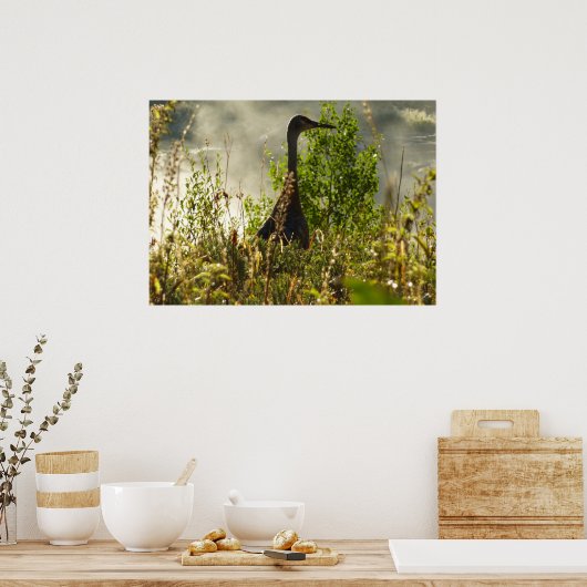 Sandhill Crane bei Moose Ponds in Grand Teton Poster (Küche)