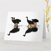 Sandhill Crane Birds Birthday Greeting Card Karte (Gelbe Blume)