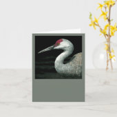 Sandhill Crane Card - "Grassland Grace" Karte (Gelbe Blume)