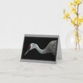 Sandhill Crane Card Karte (Gelbe Blume)