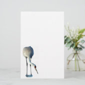 Sandhill Crane Foto Stationery Paper Briefpapier (Stehend Vorderseite)