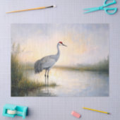Sandhill Crane im Morgenlicht Seidenpapier (Basteln)
