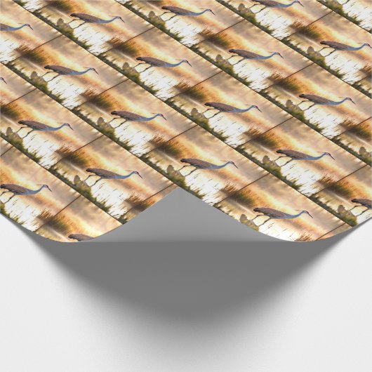 Sandhill Crane in einem Sumpf Geschenkpapier (Ecke)