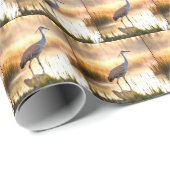 Sandhill Crane in einem Sumpf Geschenkpapier (Rolleneckpunkt)