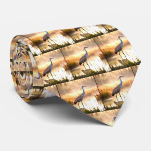 Sandhill Crane in einem Sumpf Krawatte