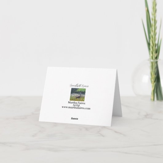 Sandhill Crane Karte (Rückseite)