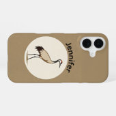 Sandhill Crane Logo iPhone 16 Hülle (Rückseite (Horizontal))