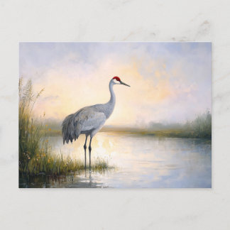 Sandhill Crane Painting Postkarte