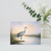 Sandhill Crane Painting Postkarte (Stehend Vorderseite)