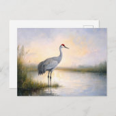 Sandhill Crane Painting Postkarte (Vorne/Hinten)