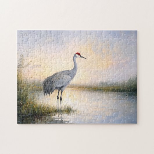 Sandhill Crane Painting Puzzle (Horizontal)