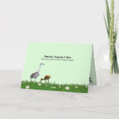 Sandhill Crane und Colt (Küken) im Feld Blume Karte (Rückseite)