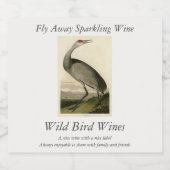 Sandhill Crane von Audubons Vögeln von Amerika Schaumweinetikett (Einzelnes Label)