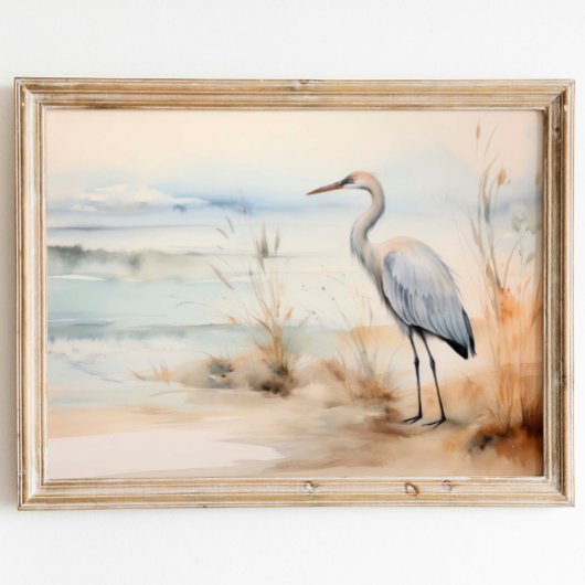 Sandhill Crane Wasserfarbe Printwerbung Poster