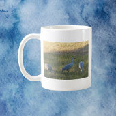 Sandhill Cranes Bird Weizing Foto Kaffeetasse