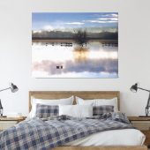 Sandhill Cranes Fotografie Stretched Print Leinwanddruck (Insitu (Schlafzimmer))
