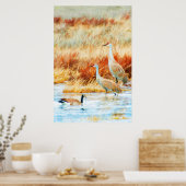 Sandhill Cranes & Goose Poster (Küche)