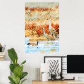 Sandhill Cranes & Goose Poster (Heimbüro)