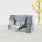 SANDHILL CRANES KARTE (Gelbe Blume)