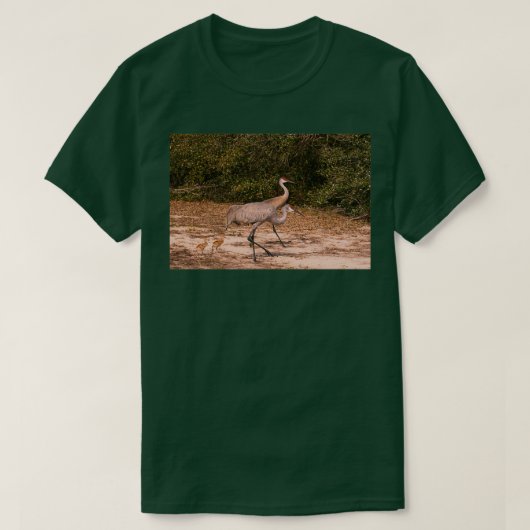 Sandhill cranes with chicks T-Shirt (Design vorne)