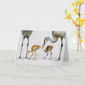 Sandhill Kran Famiy Anmerkungskarte Karte (Gelbe Blume)