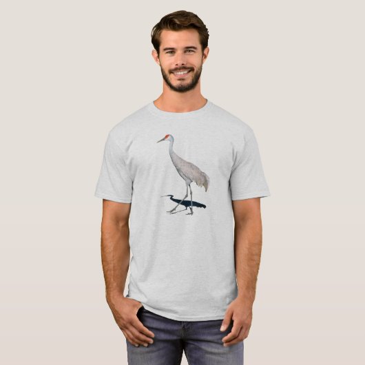 Sandhill Kran-grundlegender T - Shirt (Vorne ganz)