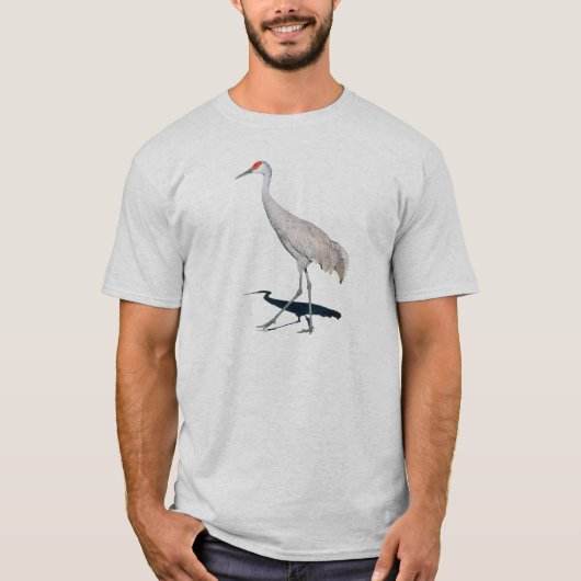 Sandhill Kran-grundlegender T - Shirt (Vorderseite)
